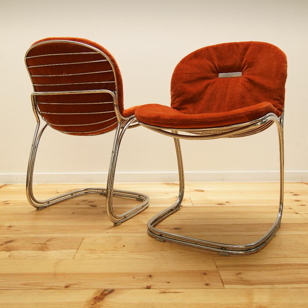 Paire de chaises Gastone Rinaldi, Tissus, Autres couleurs, Deux, Enlèvement