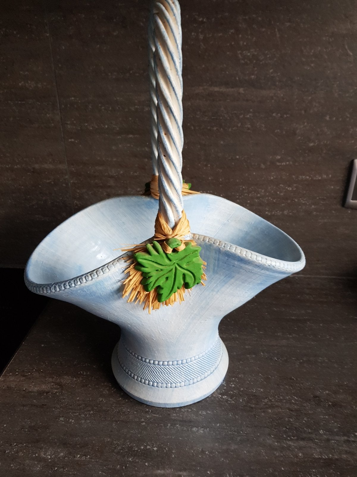 Mand in aardewerk, blauw, nieuwe staat, Ophalen, Mand
