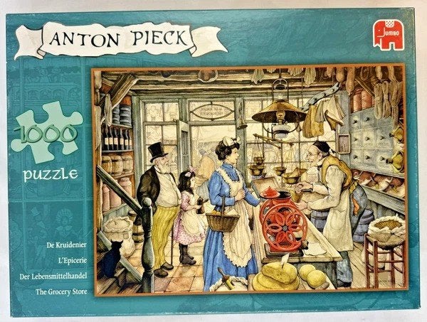 Jumbo 1000 Stukjes Puzzel Anton Pieck De Kruidenier compleet, Verzenden, 500 t/m 1500 stukjes, Zo goed als nieuw, Legpuzzel