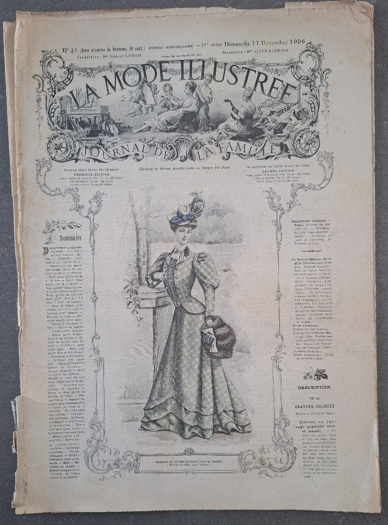 Exemplaar nummer 45 van  La Mode Illustrée uit 1906, Boeken, Ophalen of Verzenden, Gelezen, Damesbladen