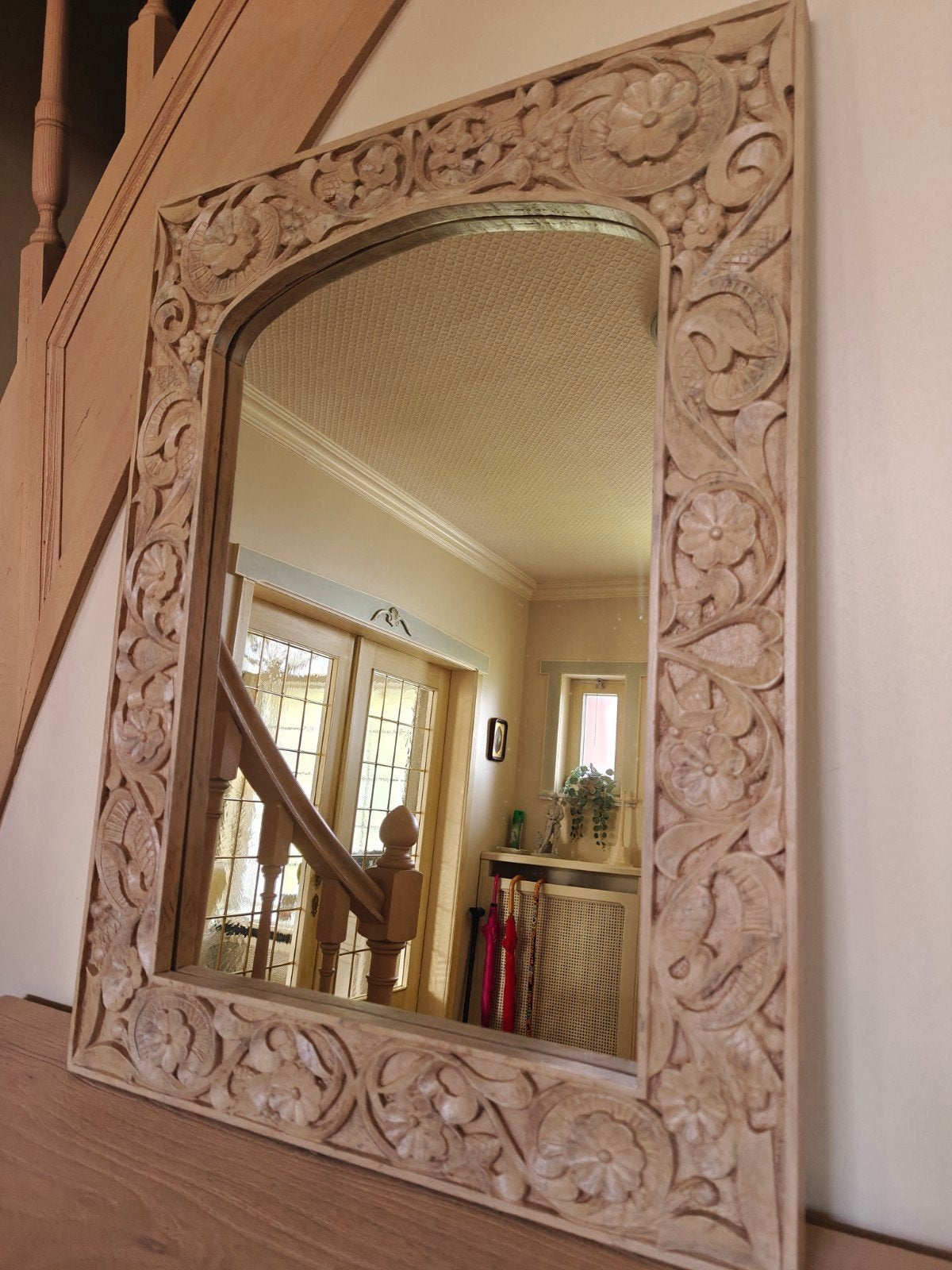 Karaktervolle en sfeervolle wandspiegel, Antiquités & Art, Antiquités | Miroirs, Enlèvement