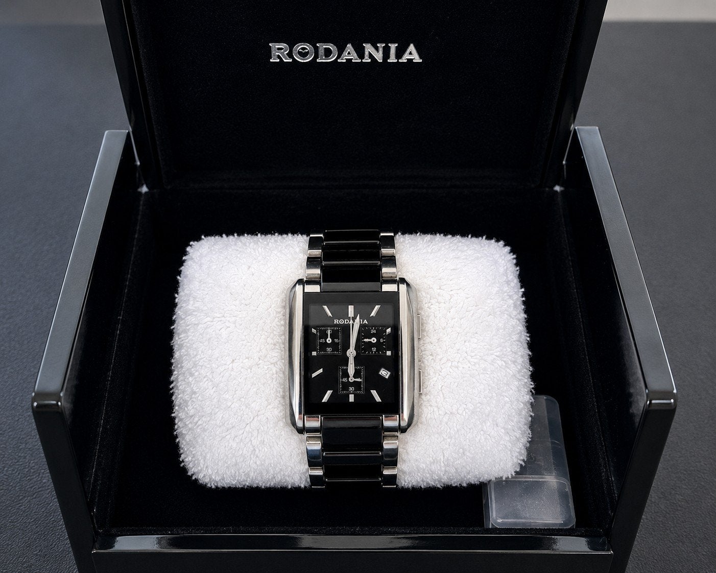Rodania 23535 Swiss Made Chronograaf – Saffierglas – Staal &, Ophalen of Verzenden, Staal, Staal