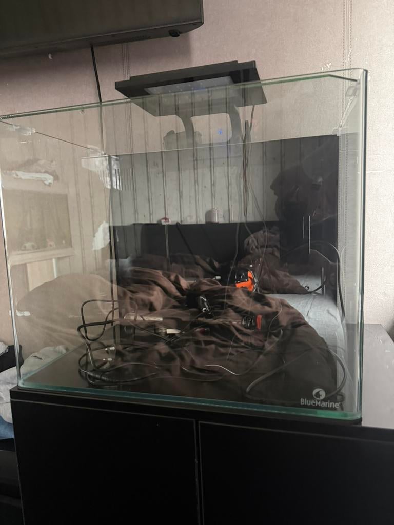 Zoutwater aquarium 90l  compleet te koop, Dieren en Toebehoren, Ophalen, Zo goed als nieuw, Filter