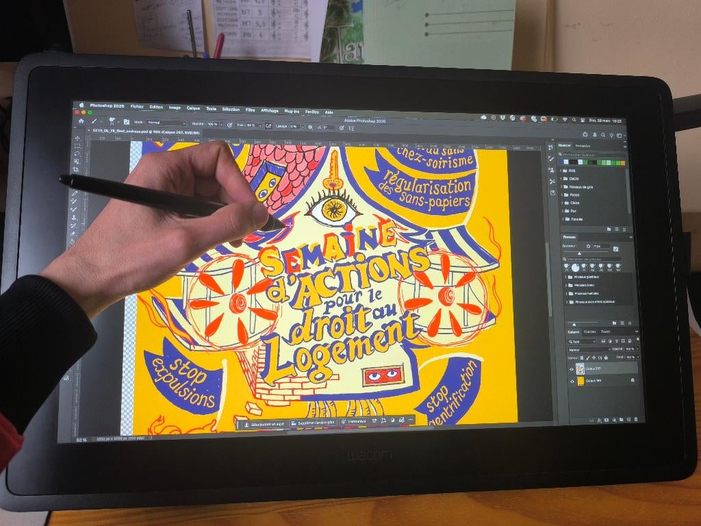 Wacom Cintiq 22 (2020) + Ergostand, Computers en Software, Tekentablets, Gebruikt, Bedraad, Multi-touch, Ophalen of Verzenden