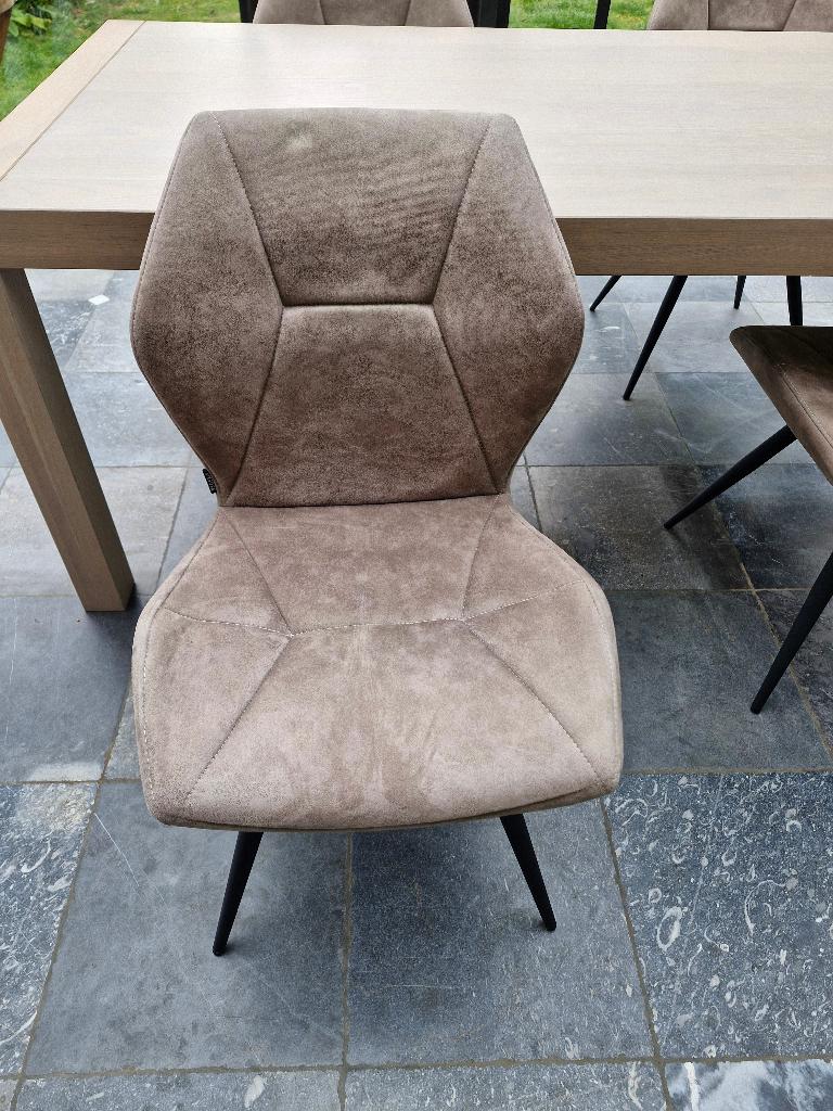 6 Prachtige eetkamer stoelen, Neuf, Landelijk / modern, Brun, Enlèvement