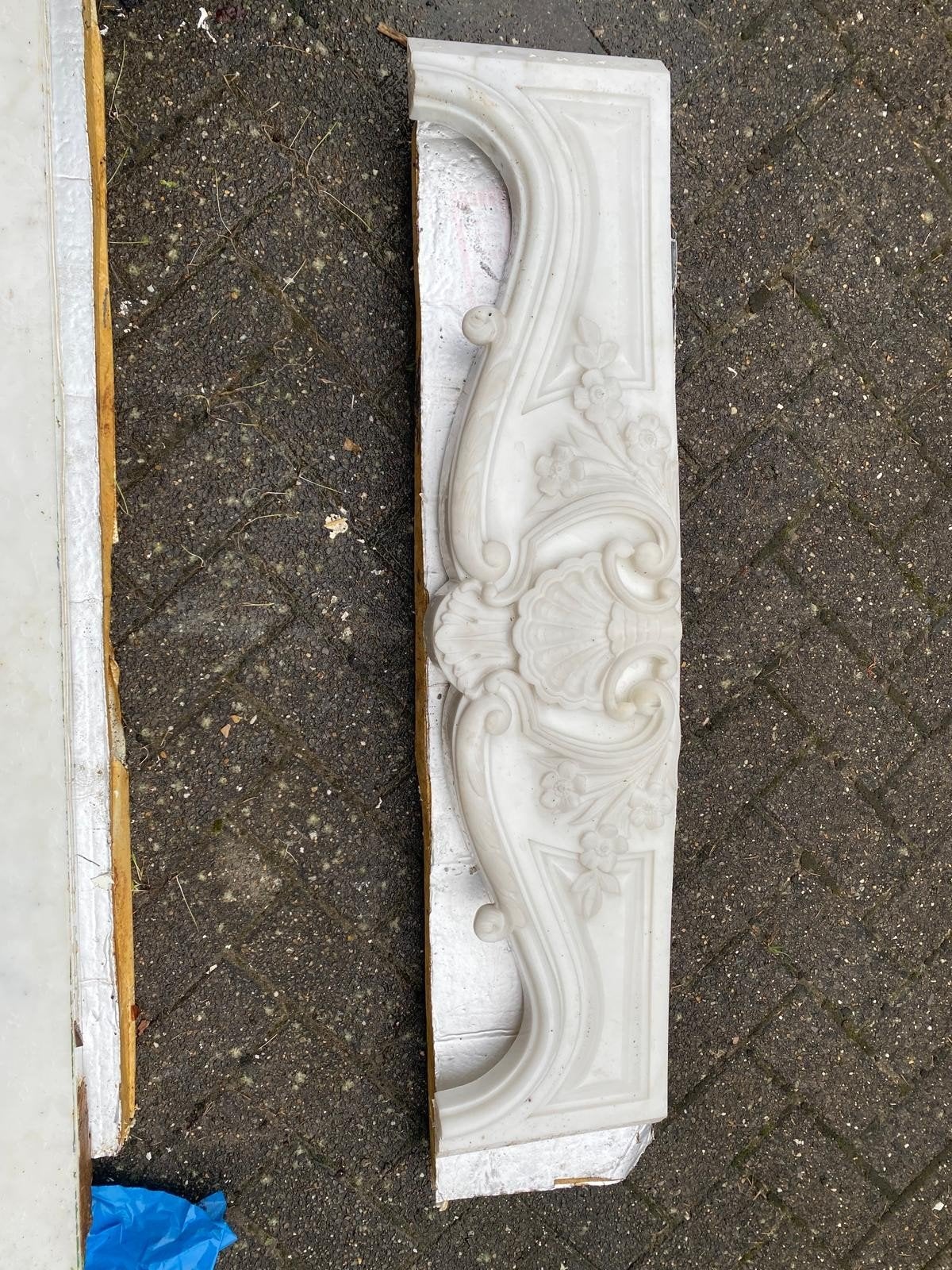 cheminée en marbre blanc, Enlèvement, Comme neuf