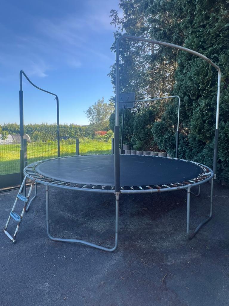 Grand trempoline - 420 cm, Enlèvement, Utilisé