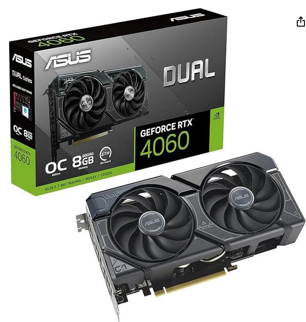 ASUS Dual GeForce RTX 4060 OC Edition 8GB GDDR6, Computers en Software, Videokaarten, Ophalen, GDDR6