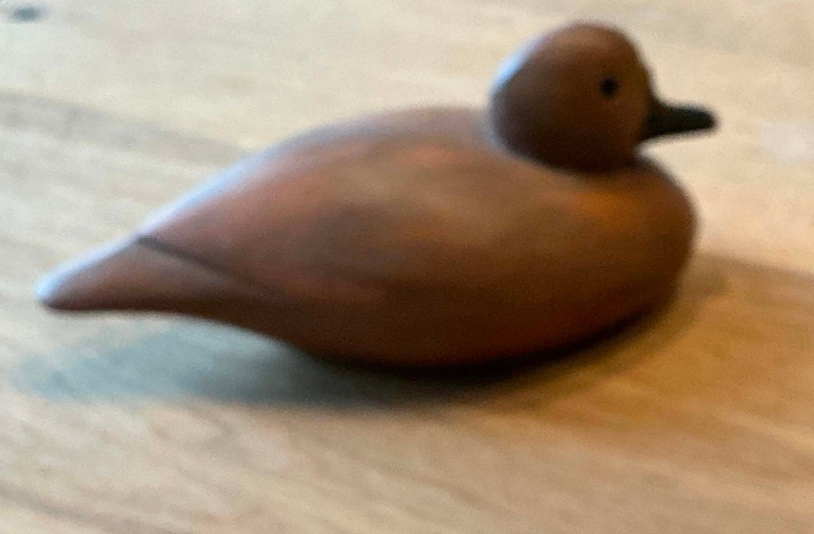 Houten decoratieve eend 25 cm, Ophalen, Zo goed als nieuw