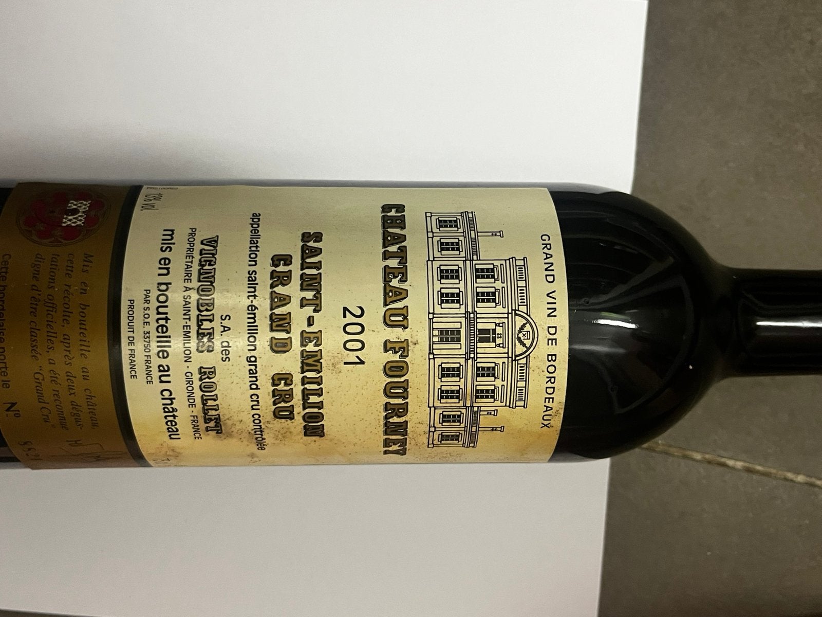 Chateau Fourney 2001, Ophalen