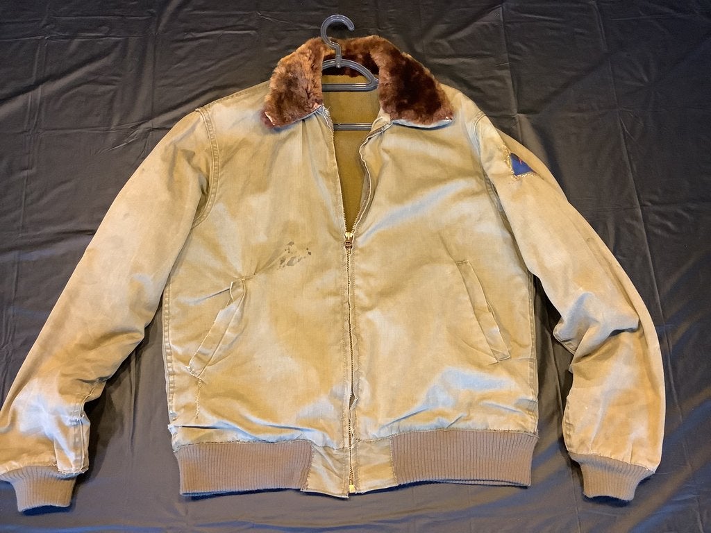 Blouson US tankiste col B10 ww2 modification ww2, Verzamelen, Militaria | Tweede Wereldoorlog, Overige soorten, Ophalen