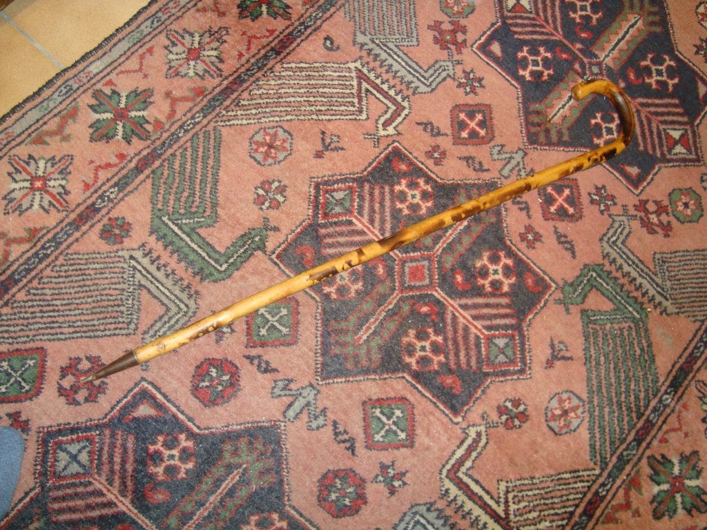 Vintage wandelstok in bamboe., Ophalen