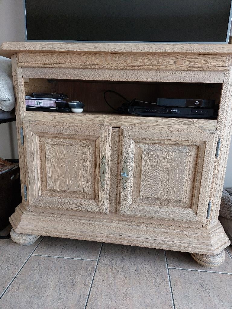 tv meubel eik, 25 à 50 cm, Moins de 100 cm, Comme neuf, Enlèvement