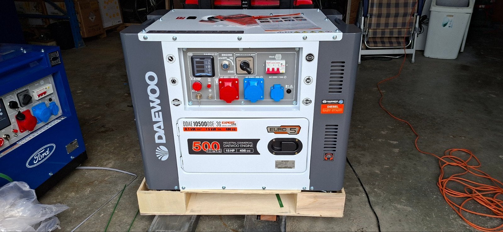 daewoo stroomgroep diesel 8kva aggregaat nieuw 400v, Enlèvement ou Envoi