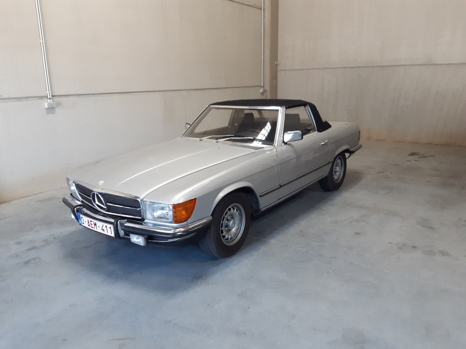 Mercedes  280 sl, Auto's, Achterwielaandrijving, Zwart, Cabriolet, Handgeschakeld