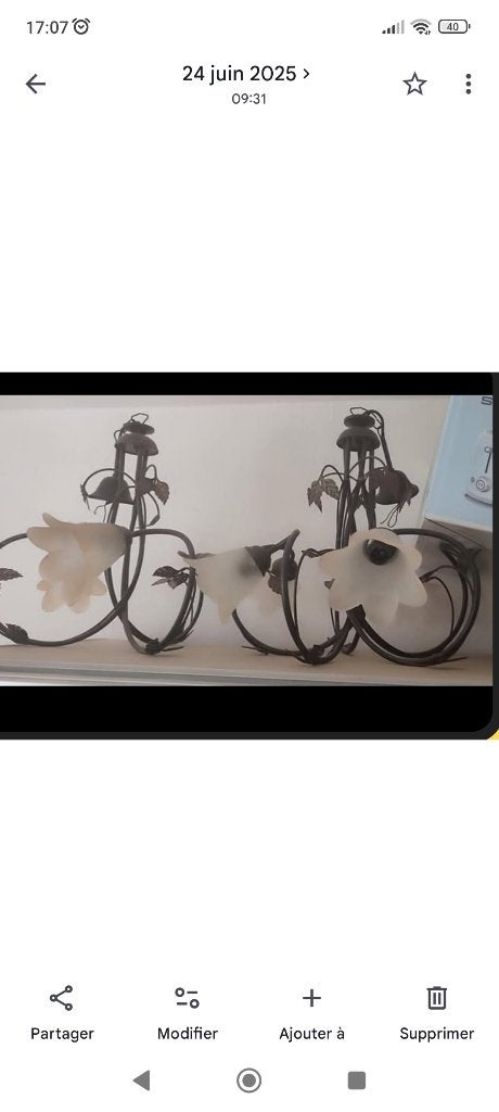 2 lustres, Maison & Meubles, Enlèvement, Utilisé, Verre