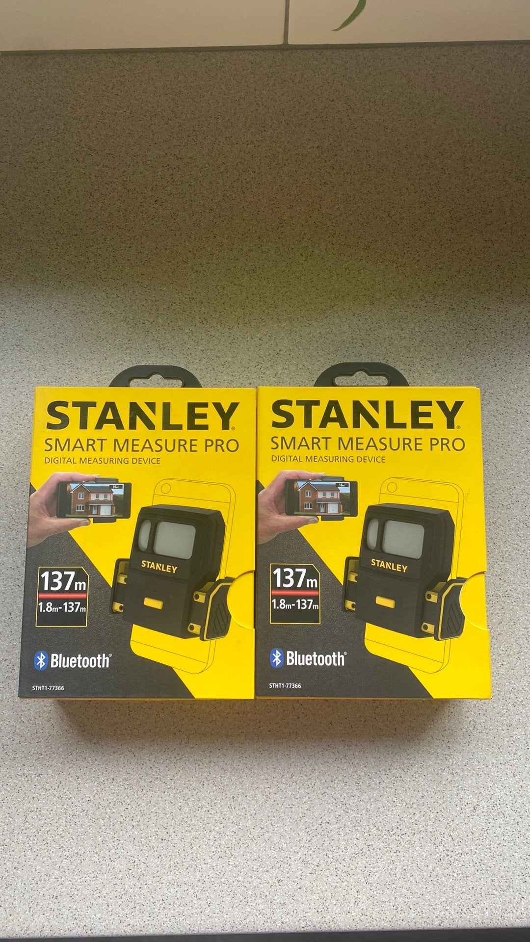 2x Stanley Smart Measure Pro 137m Bluetooth – Nieuw in doos, Doe-het-zelf en Bouw, Meetapparatuur, Nieuw, Afstand, Ophalen