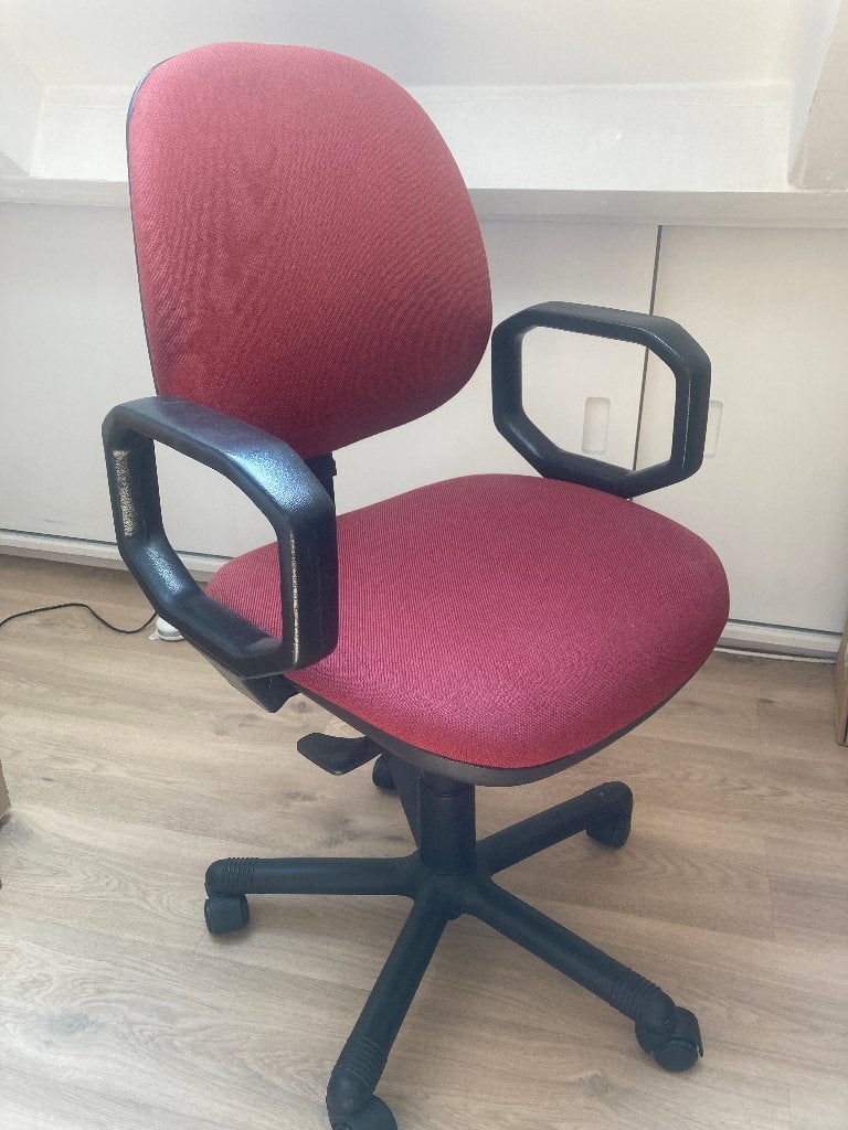 Bureaustoel - bordeaux, Ophalen, Gebruikt, Rood, Bureaustoel