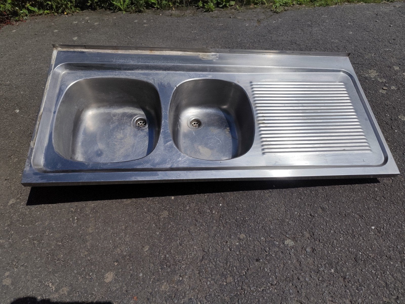 roestvrijstalen spoeltafel, Ophalen, Gebruikt