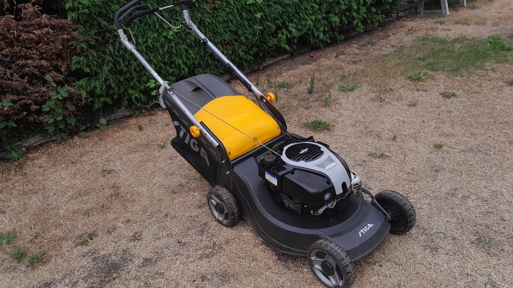 benzine grasmaaier zelftrekker stiga turbo 7.5pk +onderhoud, Tuin en Terras, Grasmaaiers, Gebruikt, Stiga, Ophalen of Verzenden