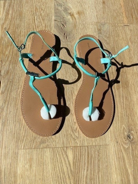 Turquoise Sandalen Parfois (39) – Nieuw!, Kleding | Dames, Blauw, Nieuw, Parfois, Sandalen of Muiltjes