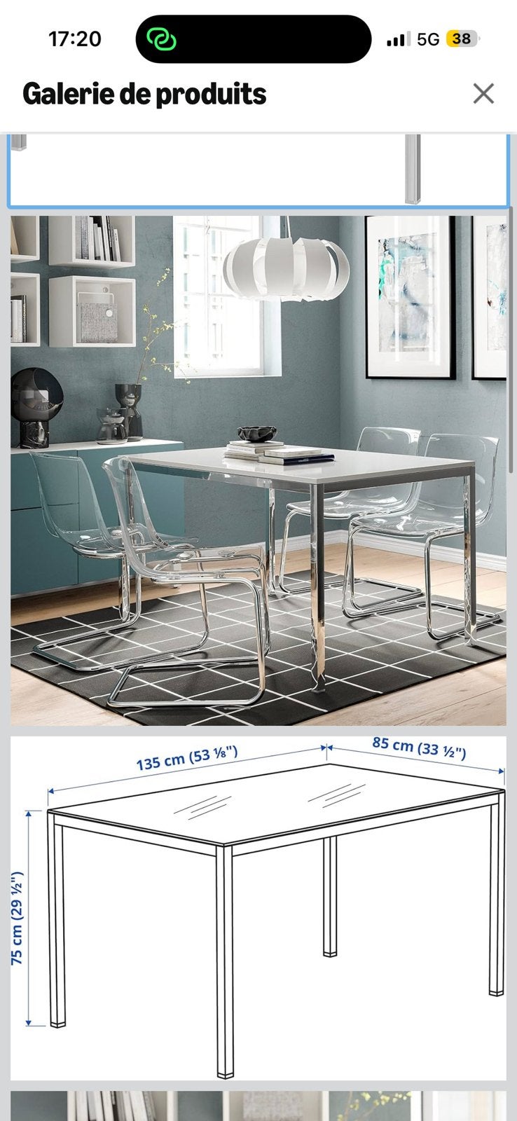 Table TORSKY IKEA, Maison & Meubles, Enlèvement, Comme neuf