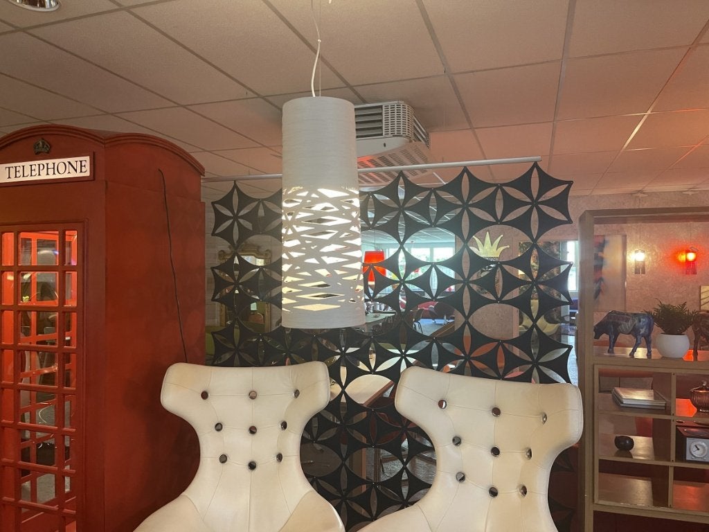 Foscarini Tress Piccola design hanglamp wit, Kunststof, Vintage, Zo goed als nieuw, E27 (groot)