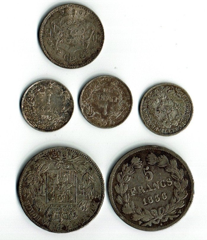 Monnaies Belge en argent ., Enlèvement ou Envoi, Monnaie en vrac, Argent, Argent