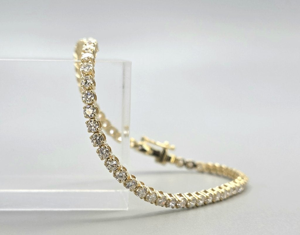 Vintage tennisarmband met 3.00 Caraat diamanten. 2026/604, Geel, Nieuw, Ophalen of Verzenden, Met edelsteen