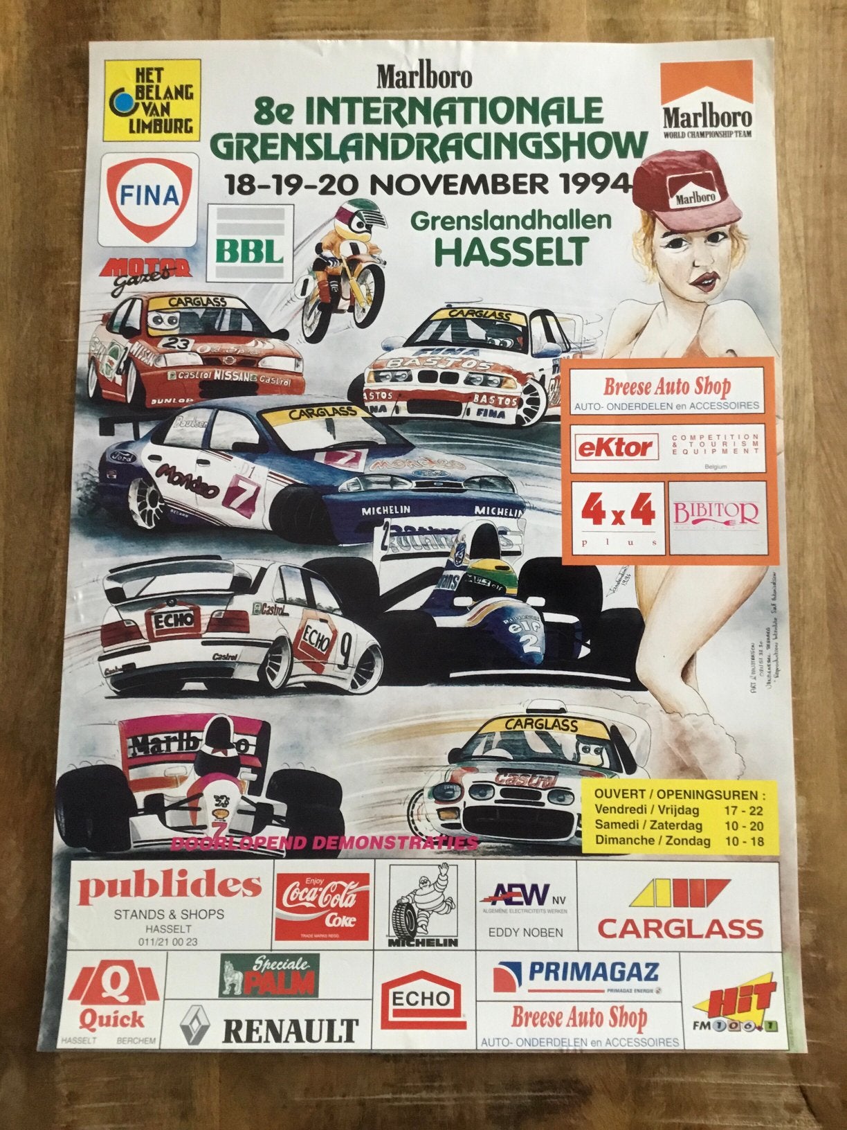 Affiche grensland racing show 1994, Ophalen of Verzenden