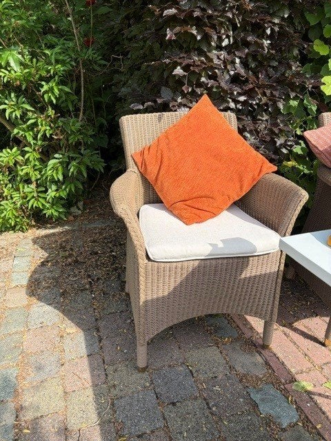4 eetkamer stoelen, Ophalen, Kunststof, Gebruikt, Bruin