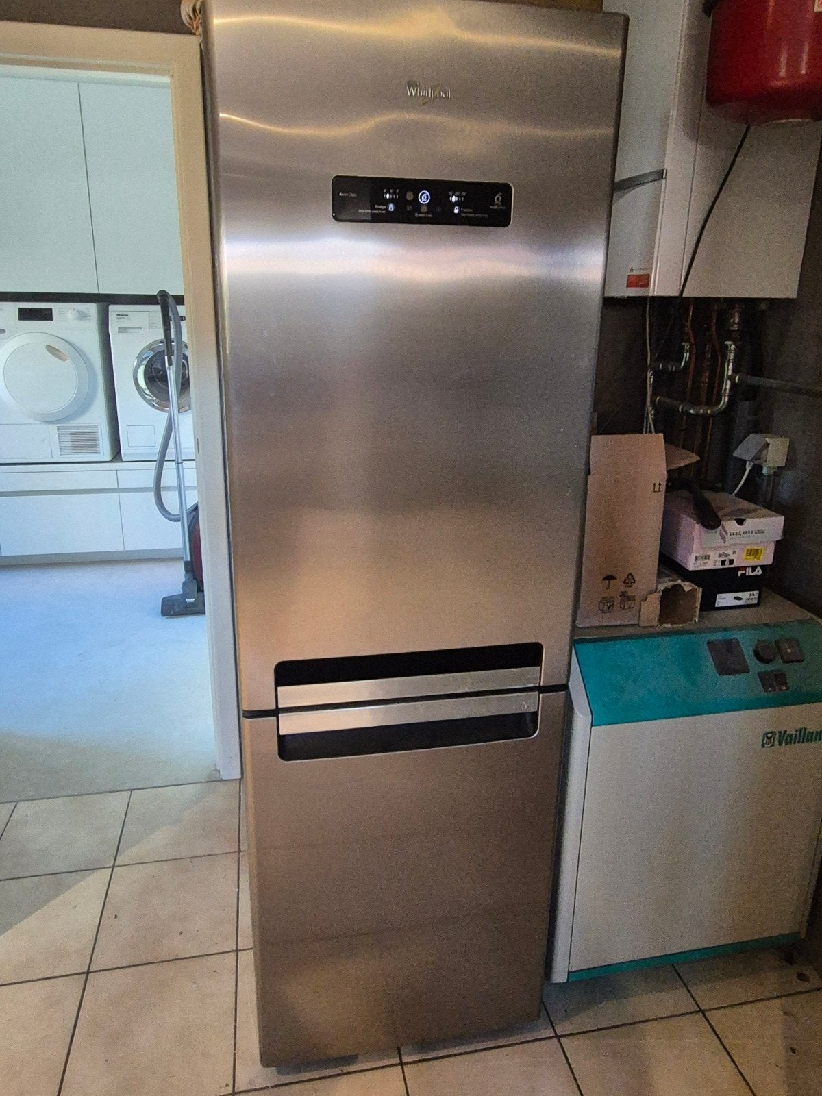 whirlpool combi koelkast diepvries A+++, Classe énergétique A ou plus économe, 160 cm ou plus, Enlèvement, Utilisé
