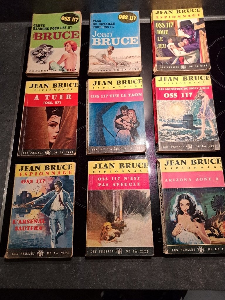Jean Bruce : 9 livres sur l'espionnage (français), Enlèvement, Utilisé, Jean Bruce