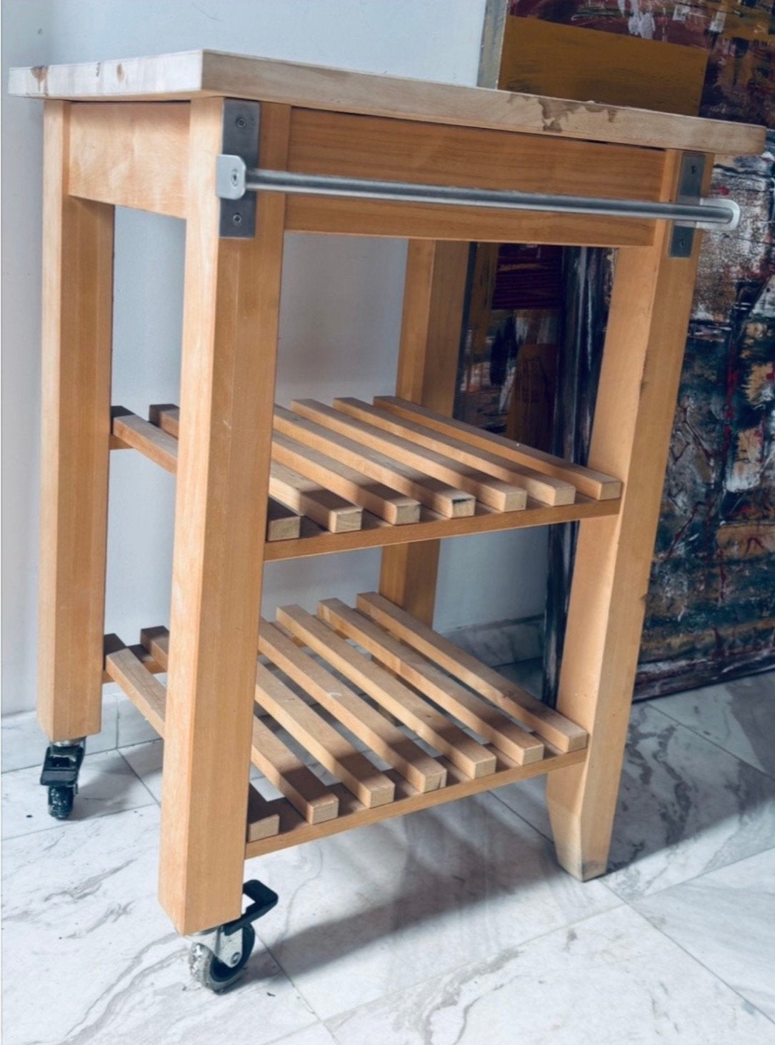 Grote Keukentrolley / Hakblok, Huis en Inrichting, Keukentrolley, Ophalen