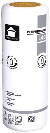 Laine de verre 100mm Comble 40 R:2,5  Rouleau kraft : 5 € M², Enlèvement, Neuf, Verre