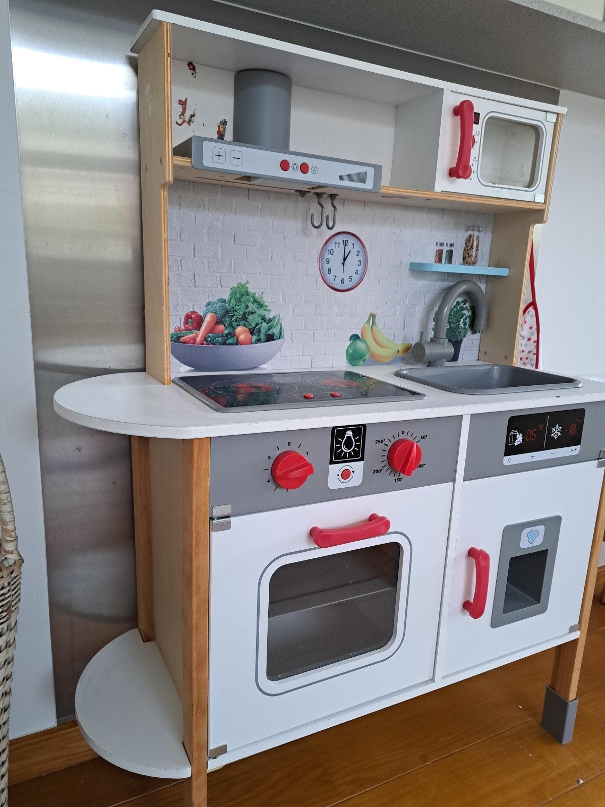 speelkeukentje met accessoires, Kinderen en Baby's, Ophalen, Gebruikt, Hout, Speelkeuken