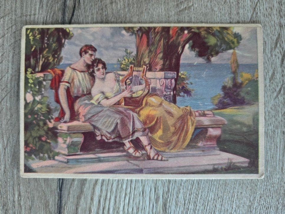 carte postale, Tito Corbella, 1920, style gréco-romain, Enlèvement ou Envoi