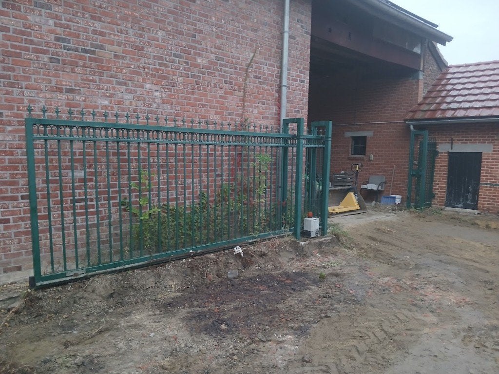 Portail coulissant + portail à vendre, Enlèvement, Utilisé, Fer, Avec portail