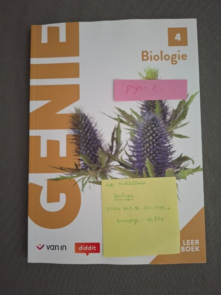 Biologie 5de middelbaar, Enlèvement ou Envoi, Biologie, Comme neuf, Van In