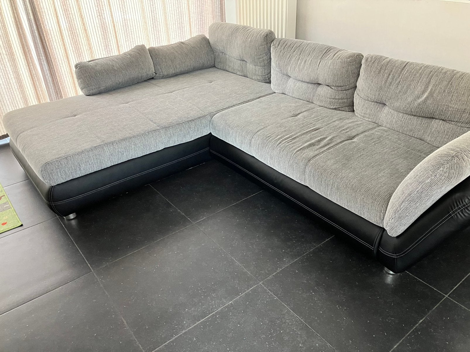 Zetel met bedfunctie, Huis en Inrichting, Zetels | Complete zithoeken, Ophalen, Gebruikt, Stof