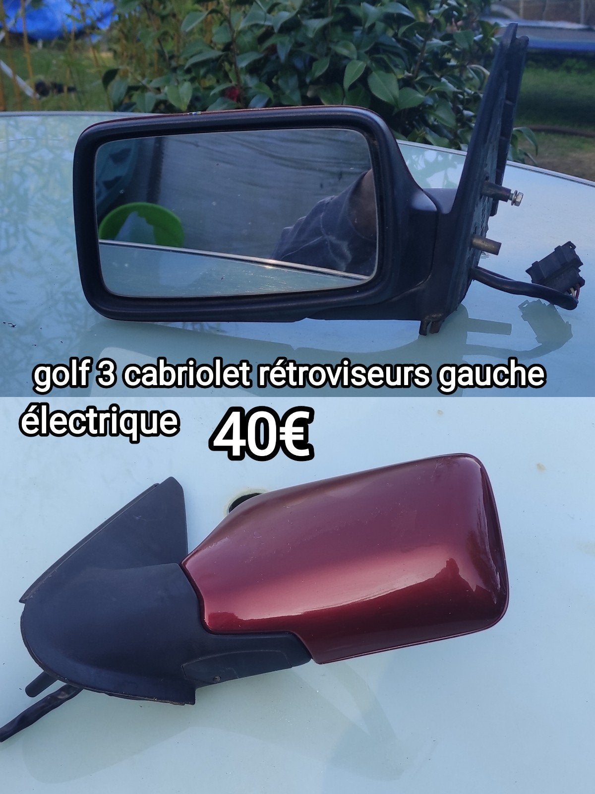 Golf3 cabriolet 1 linkerspiegels
elektrisch, Ophalen, Gebruikt, Oldtimer onderdelen