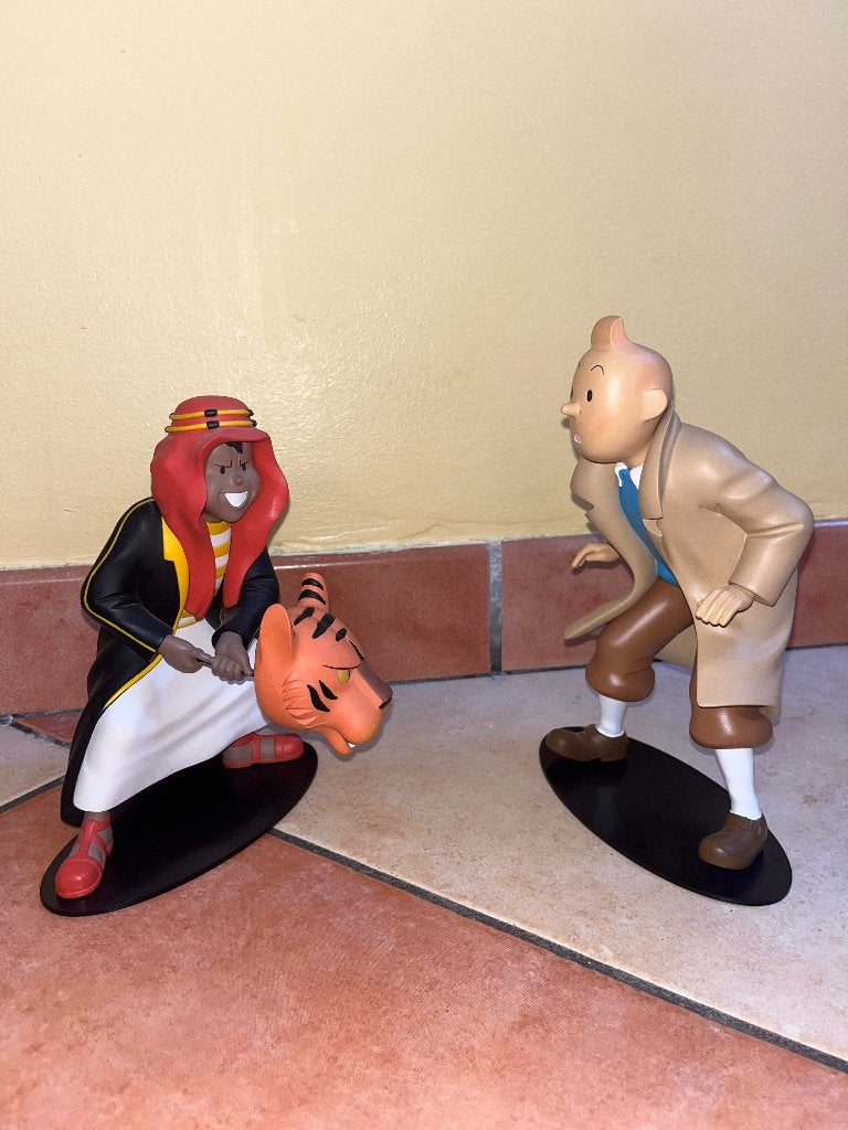 Figurine Tintin et Abdallah « Face à face », Verzamelen, Stripfiguren, Ophalen, Kuifje, Zo goed als nieuw, Beeldje of Figuurtje