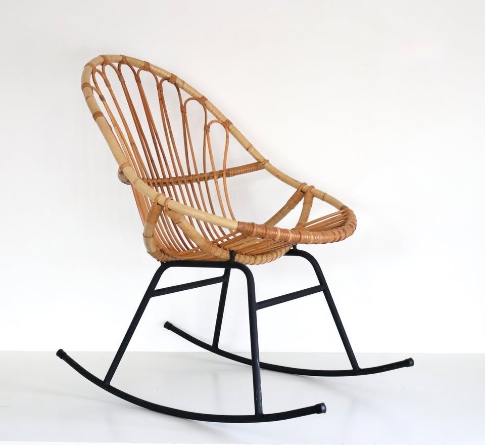 Rotan schommelstoel - Retro stoel voor volwassenen, Ophalen