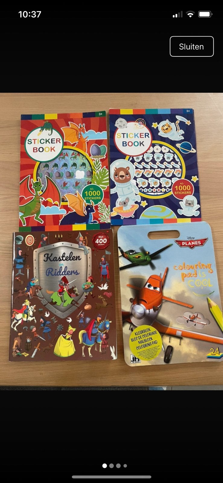 Boekjes en stickers ridders / dino / ruimte / Planes, Ophalen