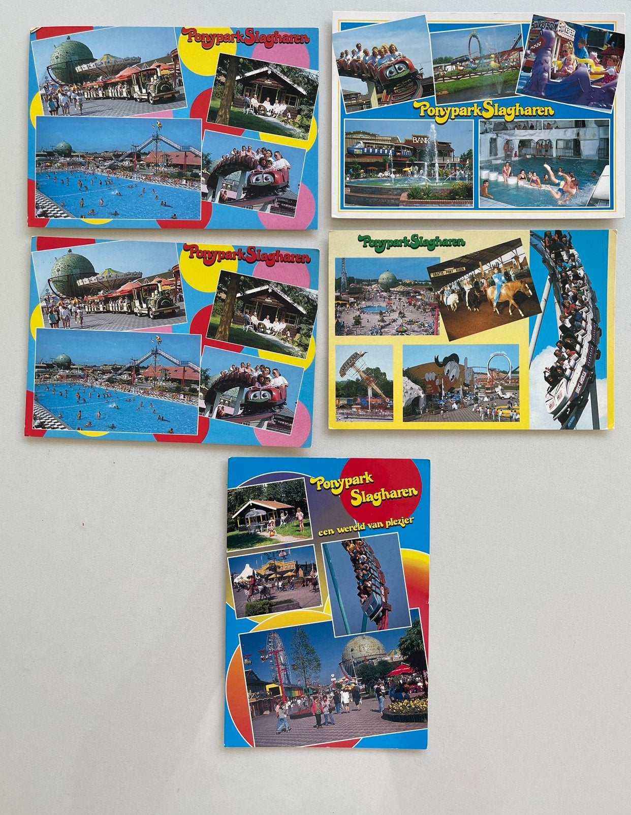Unieke set vintage postkaarten Ponypark Slagaren (jaren '90), Collections, Cartes postales | Pays-Bas, Enlèvement ou Envoi