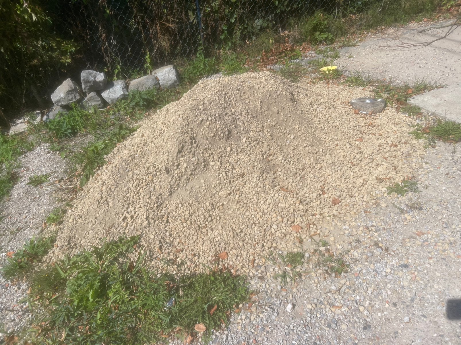 Gratis gele grind, Jardin & Terrasse, Sable, Enlèvement, Comme neuf