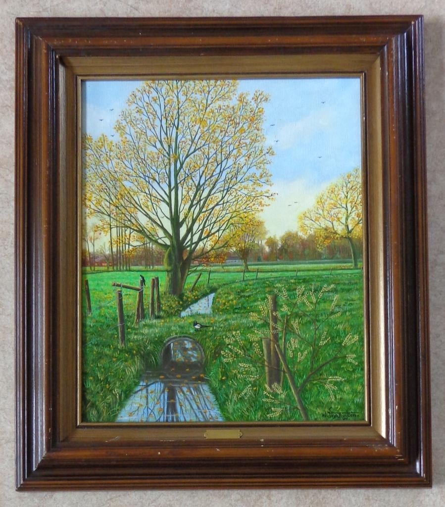W. VAN BUYTEN / KOUTER HAMME / OLIEVERF DOEK / 75x65cm KADER, Enlèvement