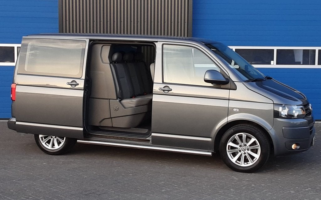 VW Transporter 2.0 TDI, Dubbele cab. 5 zetels, AC, Auto's, Voorwielaandrijving, 4 cilinders, Grijs, Particulier