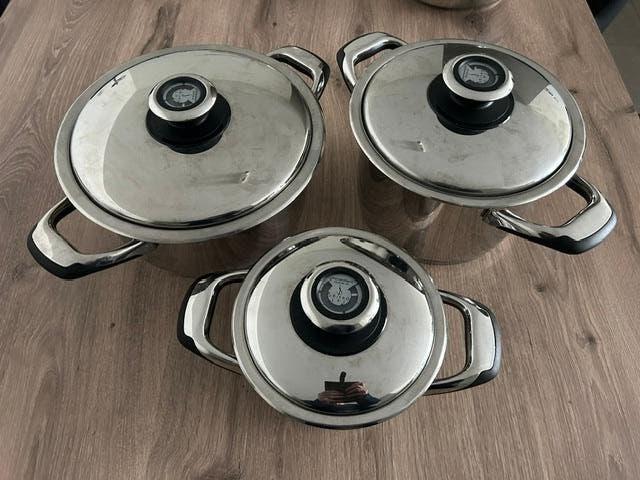 kookpotten, Huis en Inrichting, Keuken | Potten en Pannen, Ophalen, Gebruikt, Pannenset