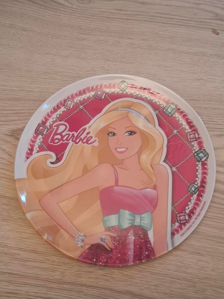 BARBIE set van 6 melamine borden/ Nieuw, Ophalen